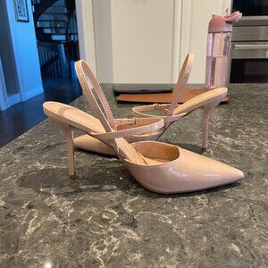 Nude pointed toe pumps high heels size 9/39